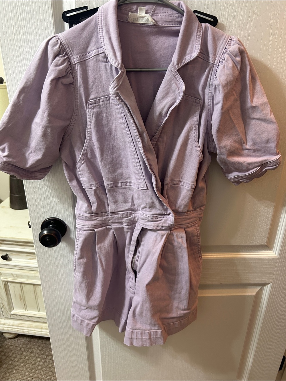 Lilac Short Sleeve Romper Jumpsuit - Women